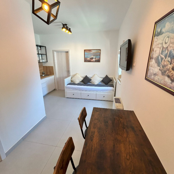Living room, Villa Perla, Villa Perla in Bratu&scaron; on the Makarska Riviera &ndash; Apartments with a view of the Adriatic Sea Ba&scaron;ka Voda
