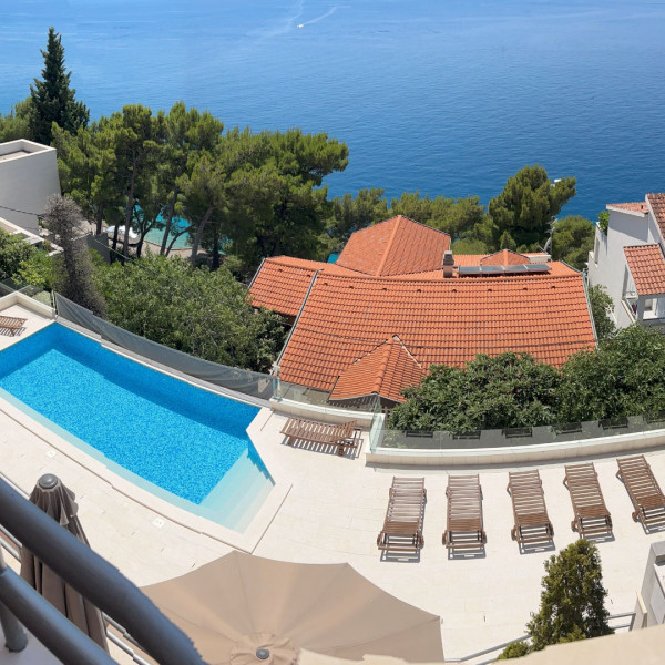 Living room, Villa Perla, Villa Perla in Bratuš on the Makarska Riviera – Apartments with a view of the Adriatic Sea Baška Voda