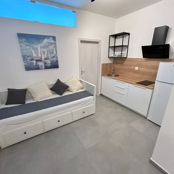 Living room, Villa Perla, Villa Perla in Bratuš on the Makarska Riviera – Apartments with a view of the Adriatic Sea Baška Voda